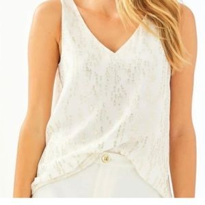 Lilly Pulitzer GUC
Florin Sleeveless V-Neck Tank ~ Coconut